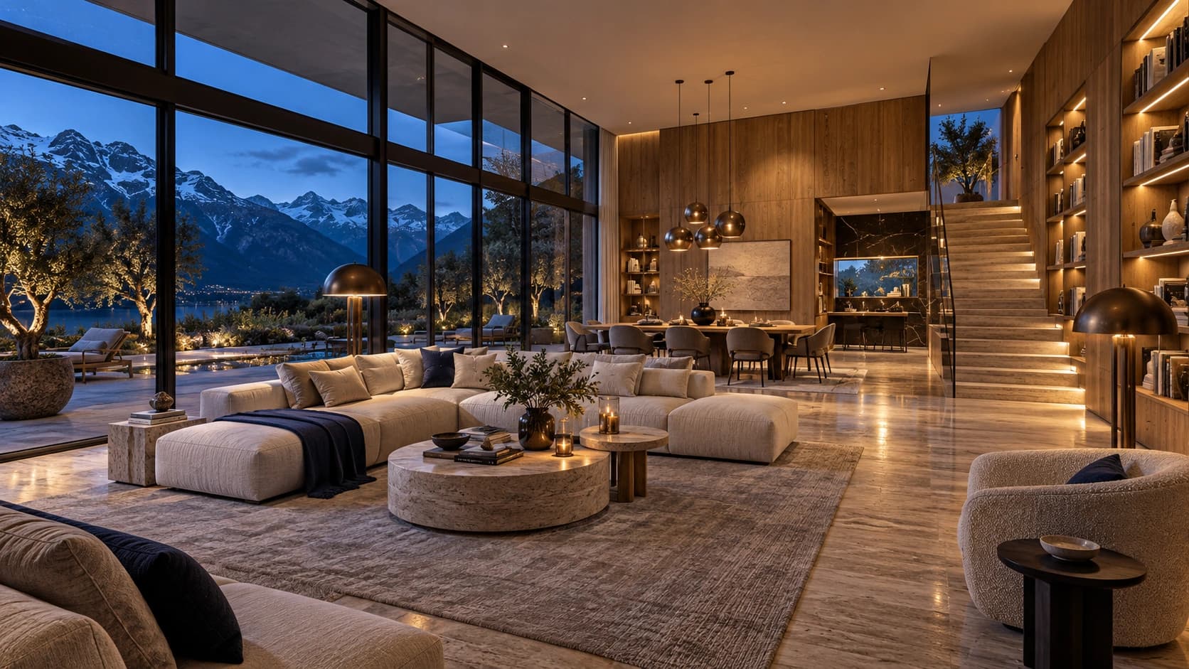 Interiors, illustrative architectural concept