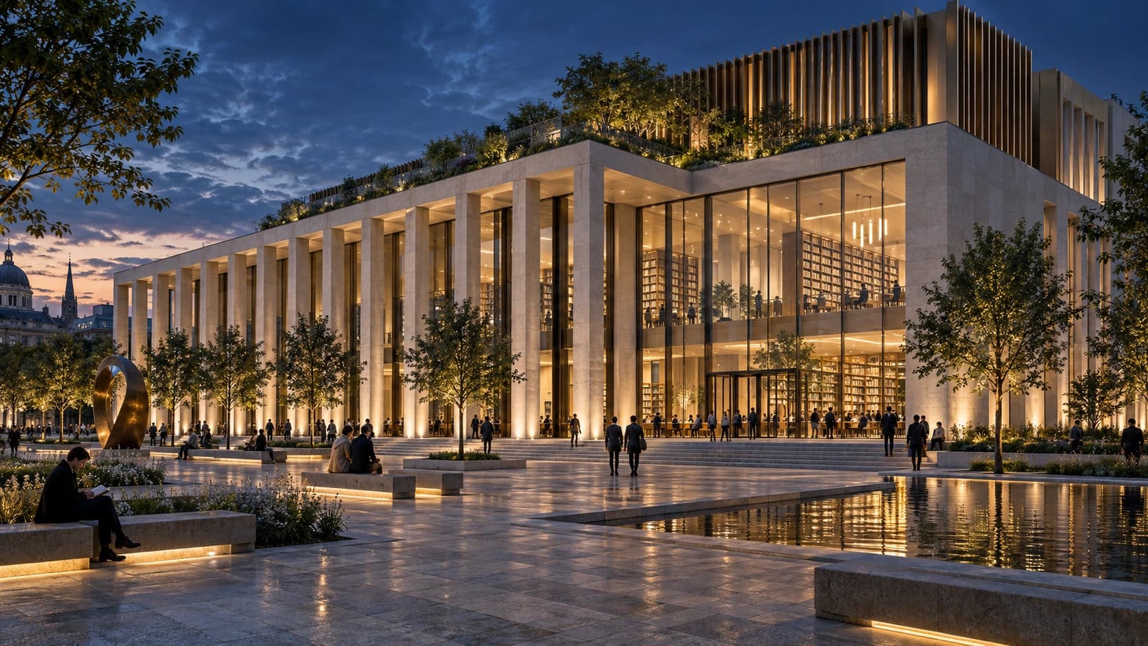 Public buildings, illustrative architectural concept
